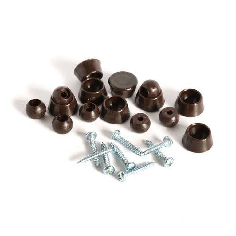 Screw in PVC Furniture Floor Protectors - 1 1/2 inch Round