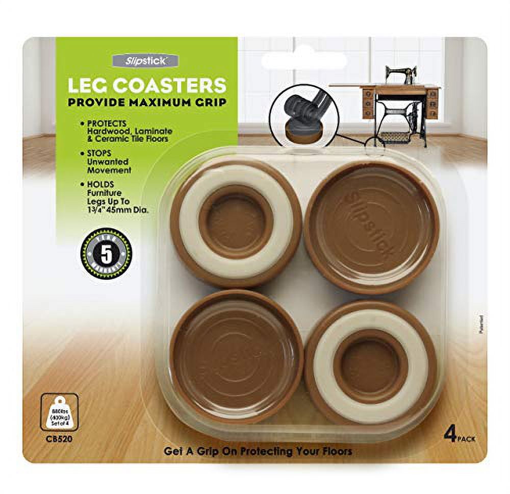 Slipstick CB520 Furniture Caster Cups / Floor Protector Coasters for