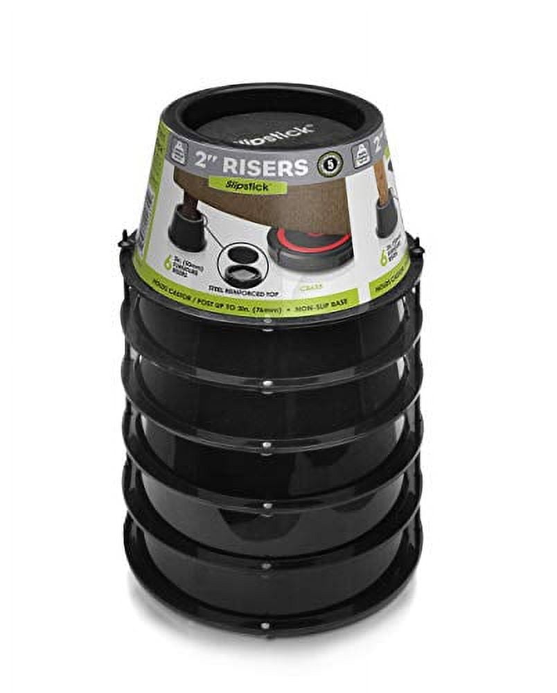 Slipstick CB655 Heavy Duty 2 Inch Bed Post Risers/Cups, Set of 6 ...