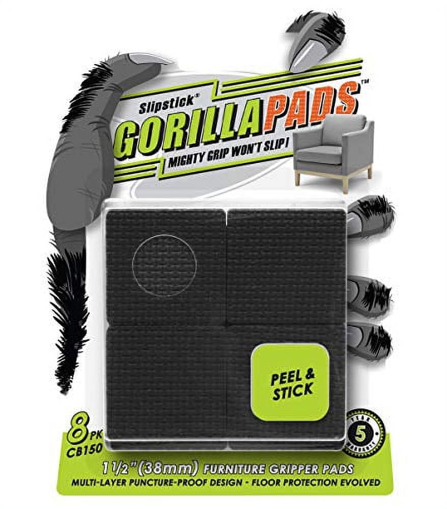 Slipstick Black 1-1/2 Inch Square Non-Slip Furniture Pads