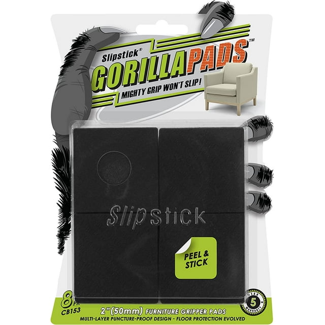 Slipstick GorillaPads Non Slip Furniture Pads/Gripper Feet Floor