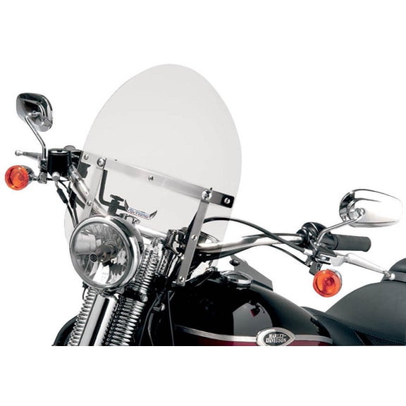 Slipstreamer HD-3CHR-C HD-3 Tombstone Windshield with Chrome Hardware - Clear