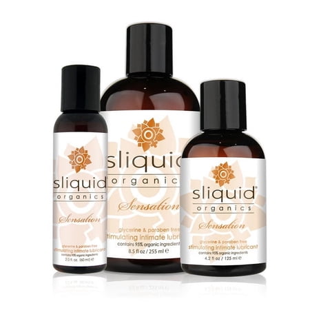 Sliquid Organic Natural Sensation Gel | Thick H2O Water+Aloe Based Lubricant