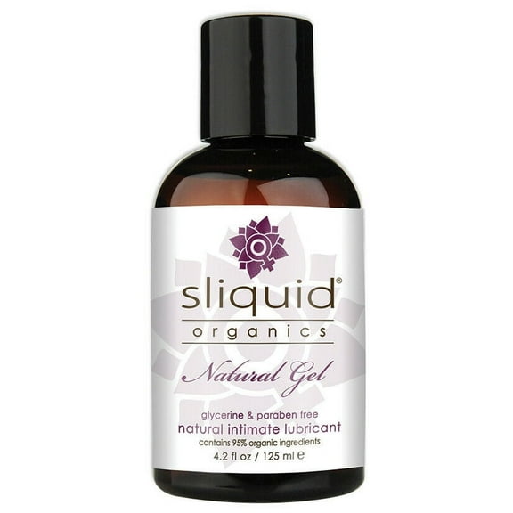 Sliquid Organics Natural Gel, Thick Water & Aloe Based Gel Personal Lubricant, 4.2 oz