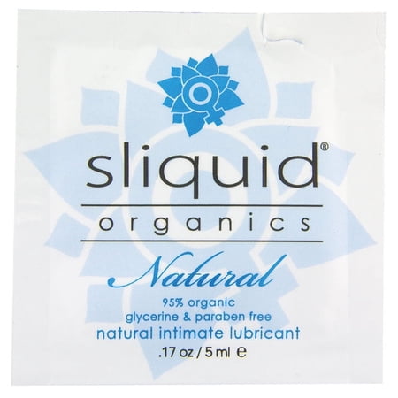 Sliquid Organics Natural Organic Aloe and Water Based Premium Personal Lubricant, .17 fl. oz. - Liquids