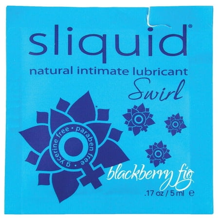 Sliquid Swirl Intimate Glide, Premium Water Based Flavored Personal Lubricant, Blackberry Fig, 5 ml