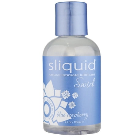 Sliquid Swirl Intimate Glide, Premium Water Based Flavored Personal Lubricant, Blue Raspberry ,4.2 oz,liquid