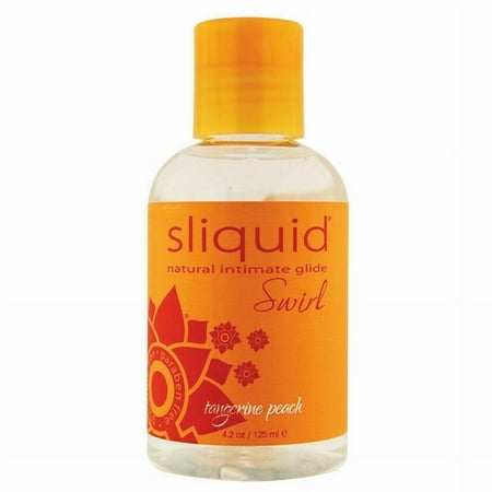 Sliquid Swirl Intimate Glide, Premium Water Based Flavored Personal Lubricant, Tangerine Peach, 4.2 oz