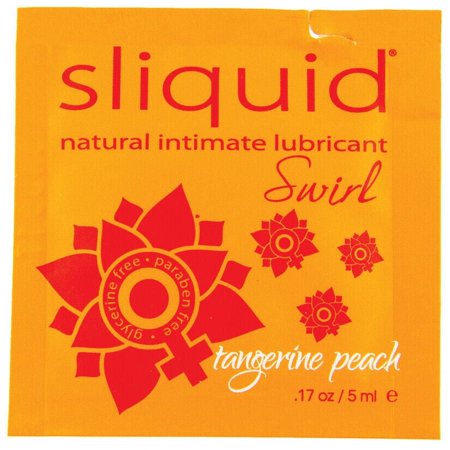 Sliquid Swirl Intimate Glide, Premium Water Based Flavored Personal Lubricant, Tangerine Peach, 5 ml
