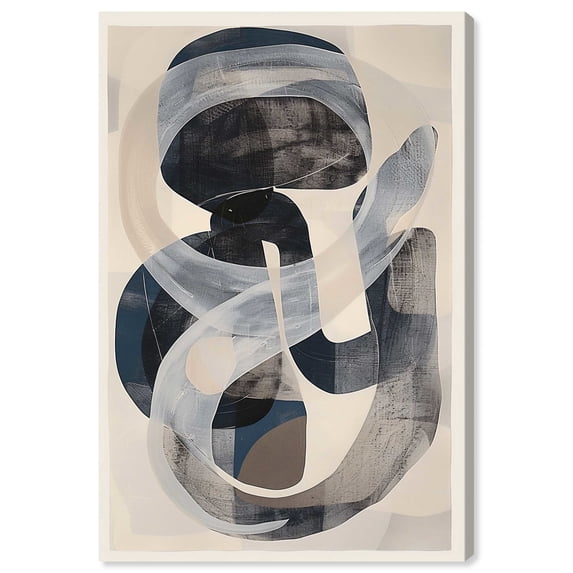Slither Abstract Shapes Wall Art Canvas Wall Art by Art Remedy, Gallery Wrapped, 10" x 15"