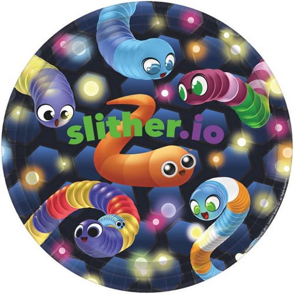 Slither.io Large Paper Plates (8ct)