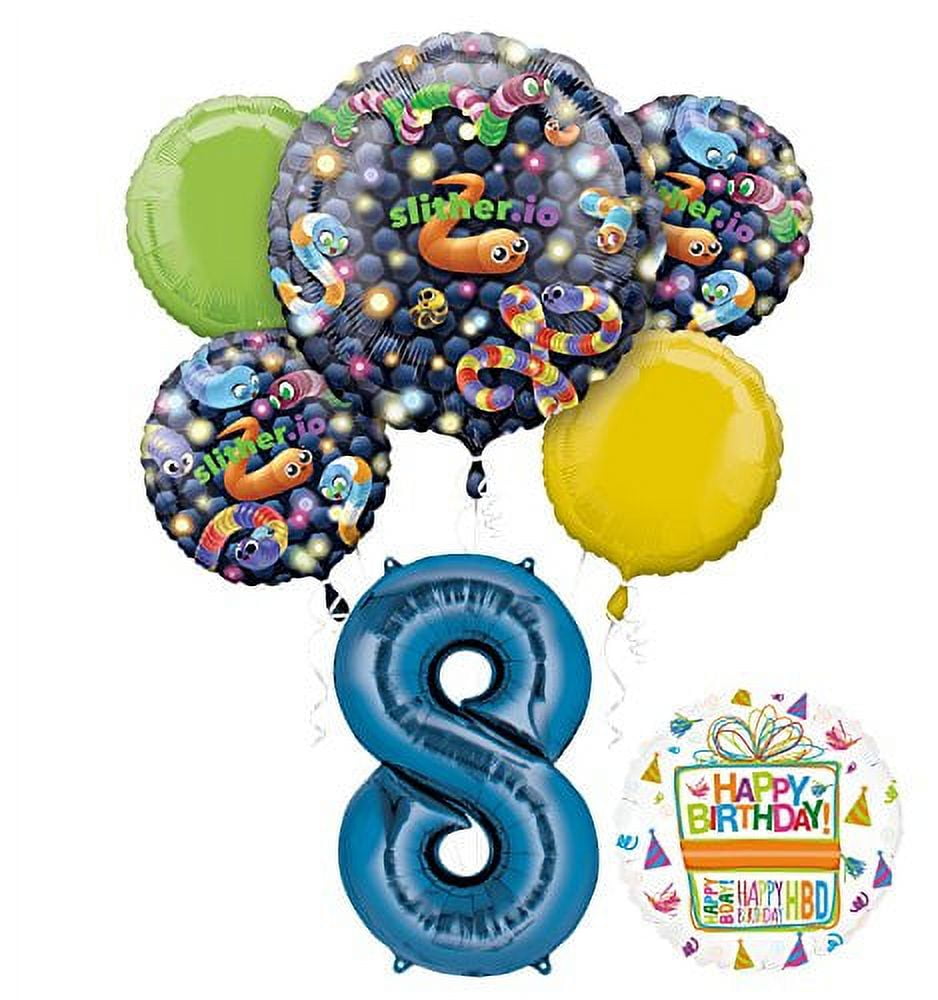 Slither.io Slither Snake Video Game Kids Birthday Party Invitations  w/Envelopes