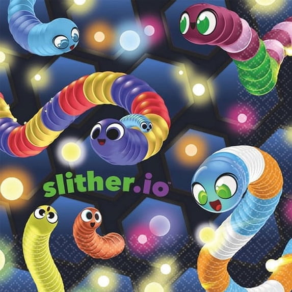 Slither.io Slither Snake Video Game Kids Birthday Party Paper Beverage ...