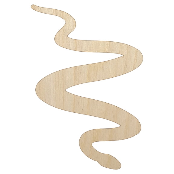 Slithering Snake Solid Wood Shape Unfinished Piece Cutout Craft DIY Projects - 4.70 Inch Size - 1/8 Inch Thick