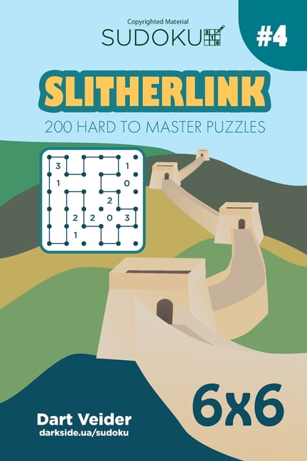 Slitherlink: Sudoku Slitherlink - 200 Hard to Master Puzzles 6x6 (Volume 4) (Series #4) (Paperback)