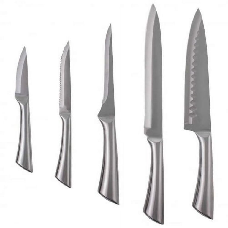 Slitzer 5-piece Hollow Handle Stainless-Steel Kitchen Cutlery Set, Refined German  Kitchen Knives 