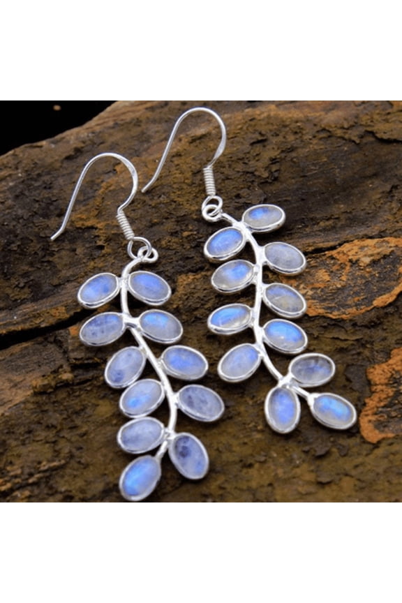 Sliver Color Inlay Stone Creative Hang Earrings for Women Birthday Party Jewelry