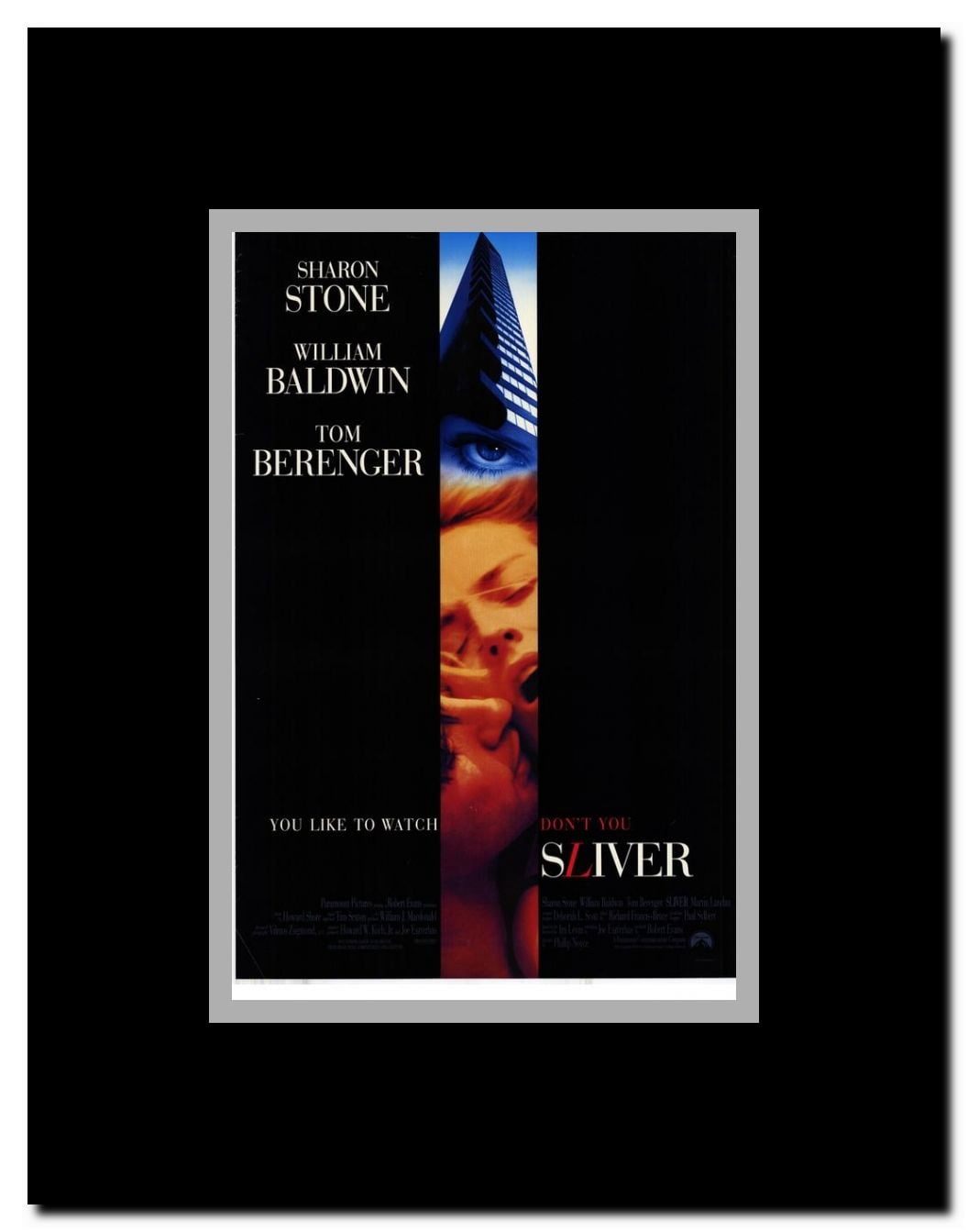 Sliver Framed Movie Poster