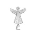 thumbnail image 1 of Sliver Glowing Angel Christmas Tree Topper, Lighted Glitter Hollow Wire Angel with Star, LED Xmas Tree Topper for Holiday Tree Decoration, Christmas Home Décor, Party Gift & Festival Display, 1 of 5