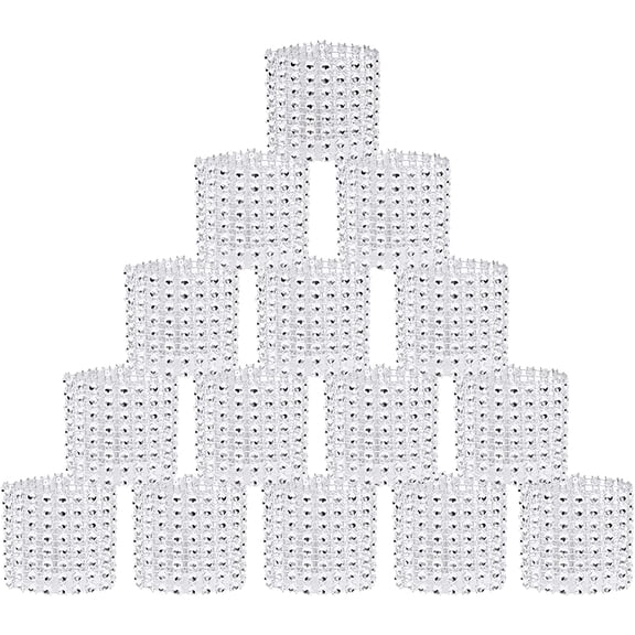 Sliver Napkin Rings 30pcs Bling Rhinestone Napkin Rings Silver Napkin Holder for Dining Christmas Wedding Birthday