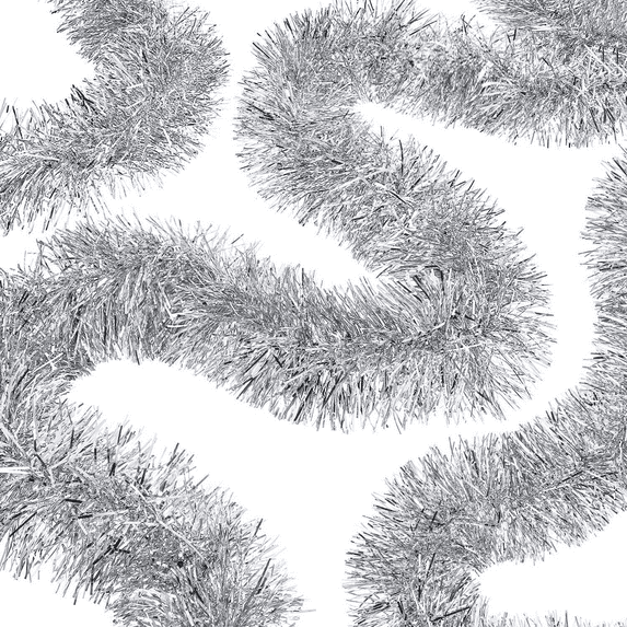 Sliver Tinsel Garland for Christmas Tree Decorations Wedding Birthday Party Supplies 16 FEET