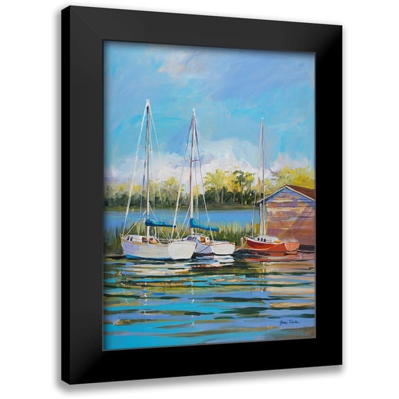 Slivka, Jane 11x14 Black Modern Framed Museum Art Print Titled - Boats