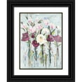 thumbnail image 1 of Slivka, Jane 11x14 Black Ornate Wood Framed with Double Matting Museum Art Print Titled - Violet Romantic Blossoms, 1 of 4