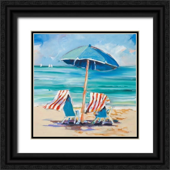 Slivka, Jane 12x12 Black Ornate Wood Framed with Double Matting Museum Art Print Titled - Caribbean Delight
