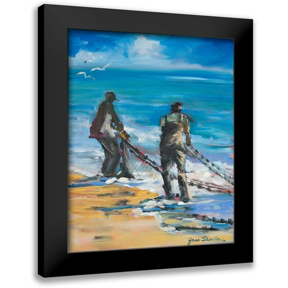 Slivka, Jane 12x14 Black Modern Framed Museum Art Print Titled - Fishermans Cove