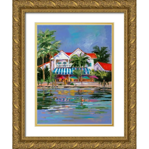 Slivka, Jane 12x14 Gold Ornate Wood Framed with Double Matting Museum Art Print Titled - Beach Resort I