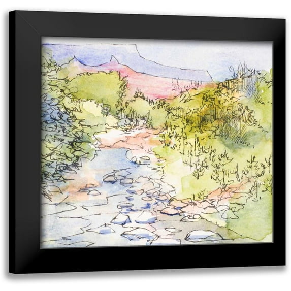 Slivka, Jane 13x12 Black Modern Framed Museum Art Print Titled - Along the River