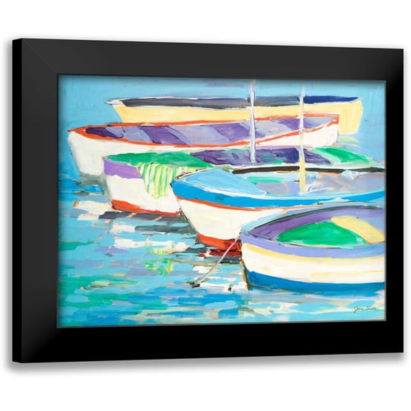 Slivka, Jane 14x12 Black Modern Framed Museum Art Print Titled - Row Your Boats
