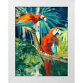 thumbnail image 1 of Slivka, Jane 15x18 White Modern Wood Framed Museum Art Print Titled - Parrots in Tropics II, 1 of 4