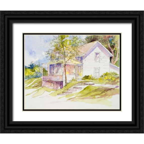 Slivka, Jane 18x15 Black Ornate Wood Framed with Double Matting Museum Art Print Titled - Colorful View