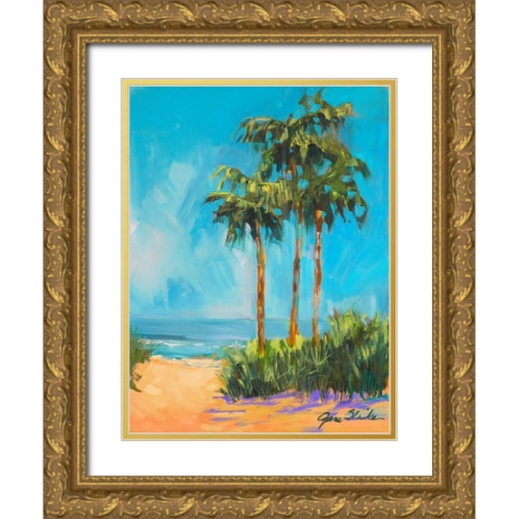Slivka, Jane 19x24 Gold Ornate Wood Framed with Double Matting Museum Art Print Titled - Solitude I