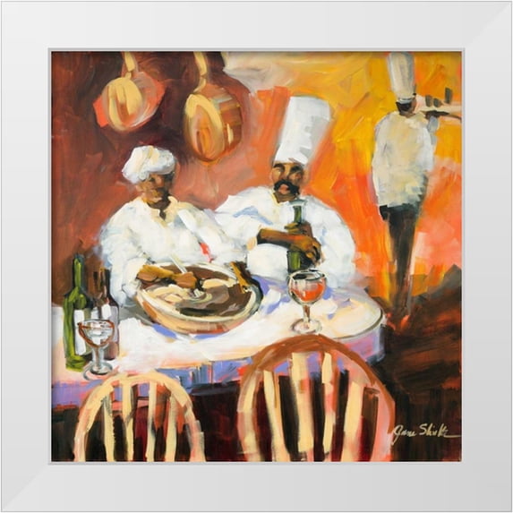 Slivka, Jane 20x20 White Modern Wood Framed Museum Art Print Titled - A Touch of Spice I