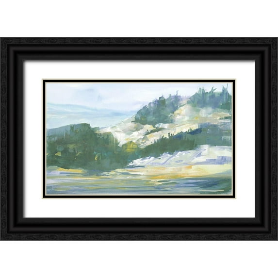 Slivka, Jane 24x16 Black Ornate Wood Framed with Double Matting Museum Art Print Titled - Morning On The Island