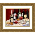 thumbnail image 1 of Slivka, Jane 24x19 Gold Ornate Wood Framed with Double Matting Museum Art Print Titled - Wine Tasting, 1 of 4