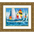 thumbnail image 1 of Slivka, Jane 24x20 Gold Ornate Wood Framed with Double Matting Museum Art Print Titled - Wide Sails, 1 of 4