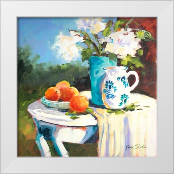 Slivka, Jane 26x26 White Modern Wood Framed Museum Art Print Titled - Citrus Plantation