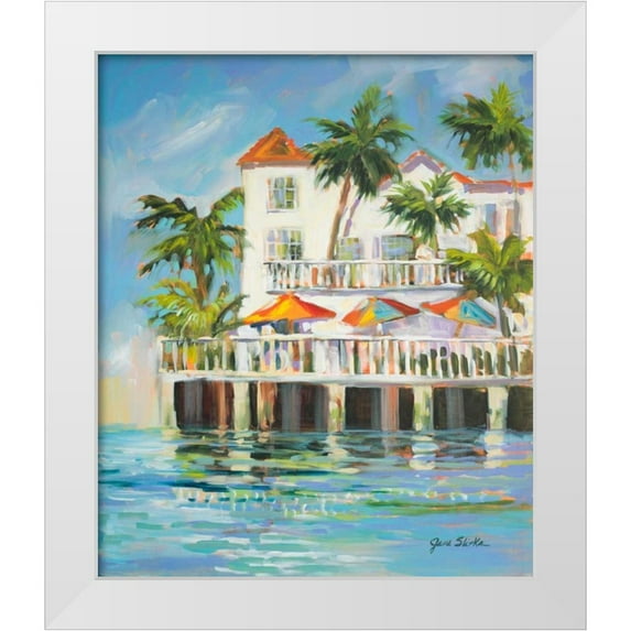 Slivka, Jane 26x30 White Modern Wood Framed Museum Art Print Titled - Resort Style