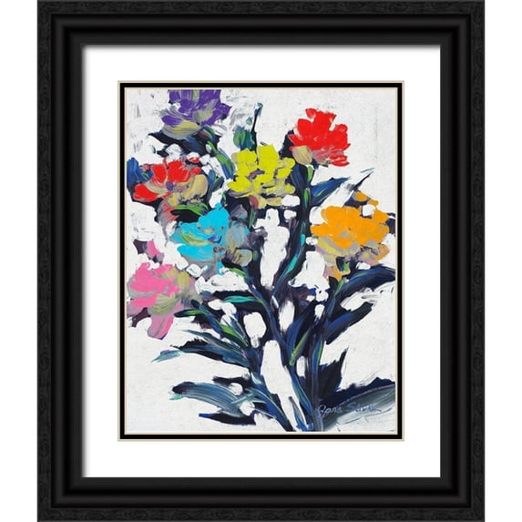 Slivka, Jane 26x32 Black Ornate Wood Framed with Double Matting Museum Art Print Titled - Graceful Neon