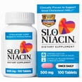 thumbnail interactive-video image 1 of Slo-Niacin Slow Release Niacin 500mg – Vitamin B3 Supplement for Heart Wellness – Flush-Free B3 Vitamins for Cholesterol & Cardiovascular Support – 100 Tablets, 1 of 7