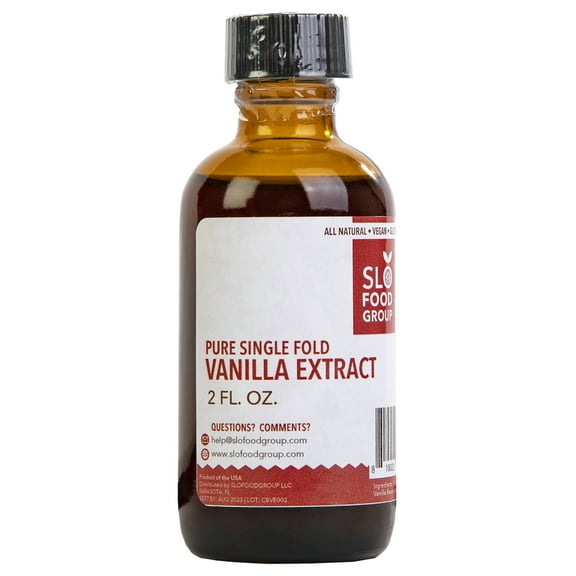 SloFood Group Pure Single Fold Vanilla Extract 2 oz