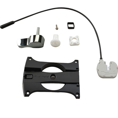 Universal Chrome Toilet Handle Replacement Kit with Plastic and Metal Components