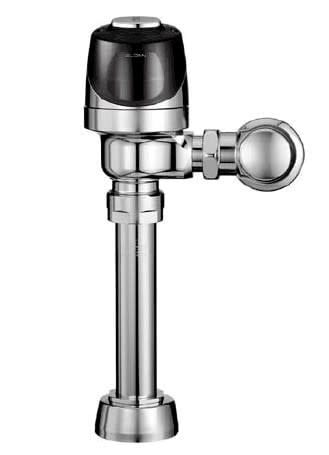 Chrome Battery-Powered Sensor Flush Valve for Water Closets