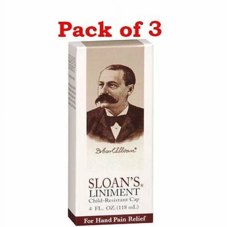 Sloan's Arthritis, Muscles & Joint Pain Reliever Liniment, 4 oz, 3 Pack