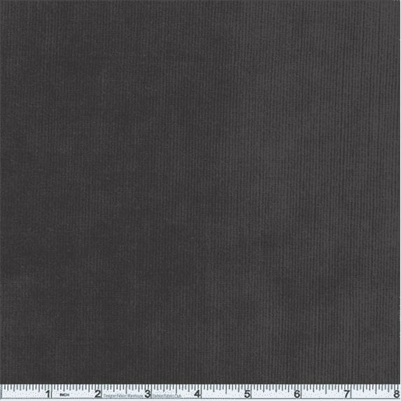 Sloane Ribbed Chenille Charcoal Gray Home Decorating Fabric, Fabric By the Yard