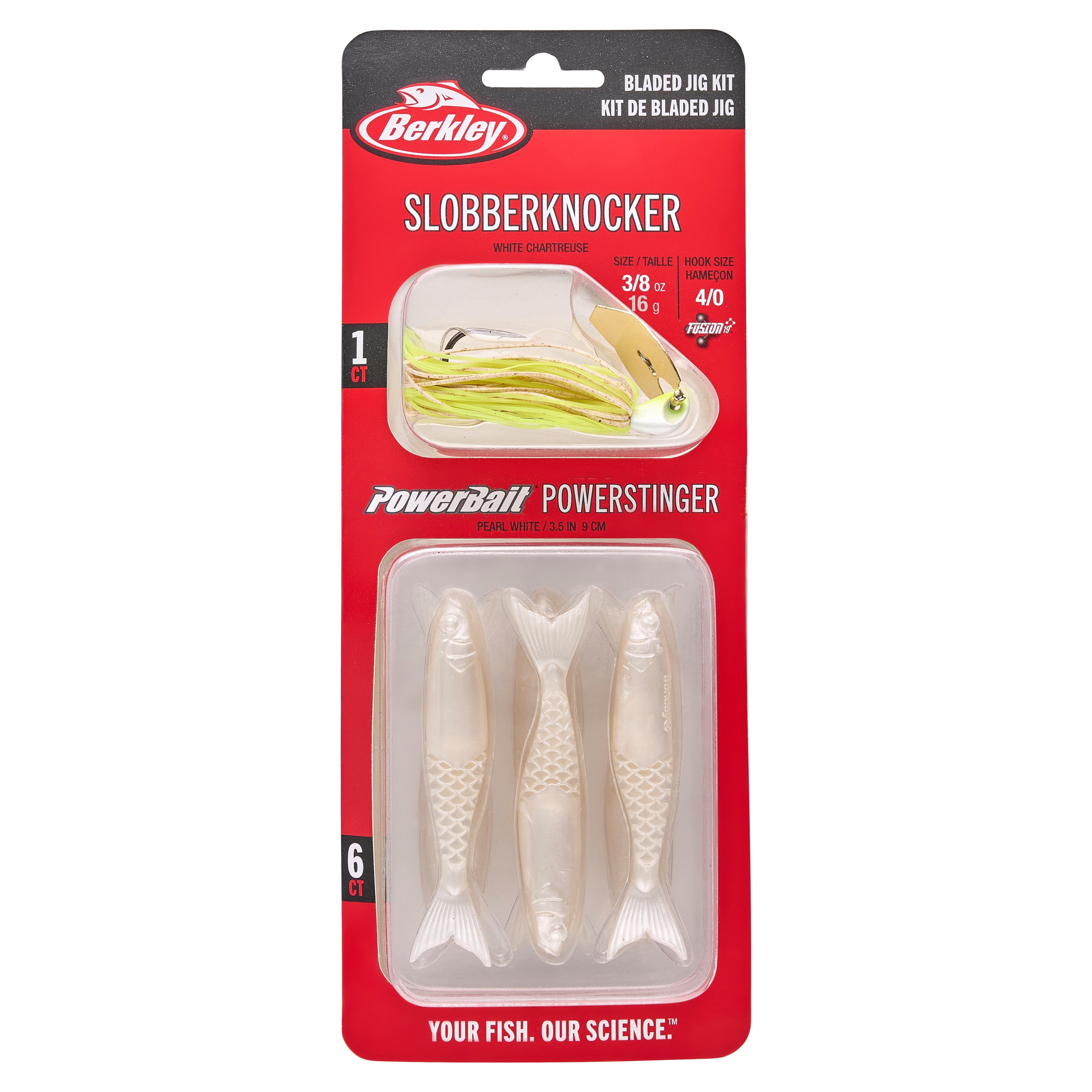 Berkley Slobberknocker and PowerStinger Kit, 3/8 oz, White Chartreuse
