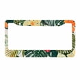 thumbnail image 1 of Sloboki Hawaiian Retro Tropical Palm Leaves License Plate Frame Universal Aluminum Metal Car Tag Holders Cars Decor, 1 of 5